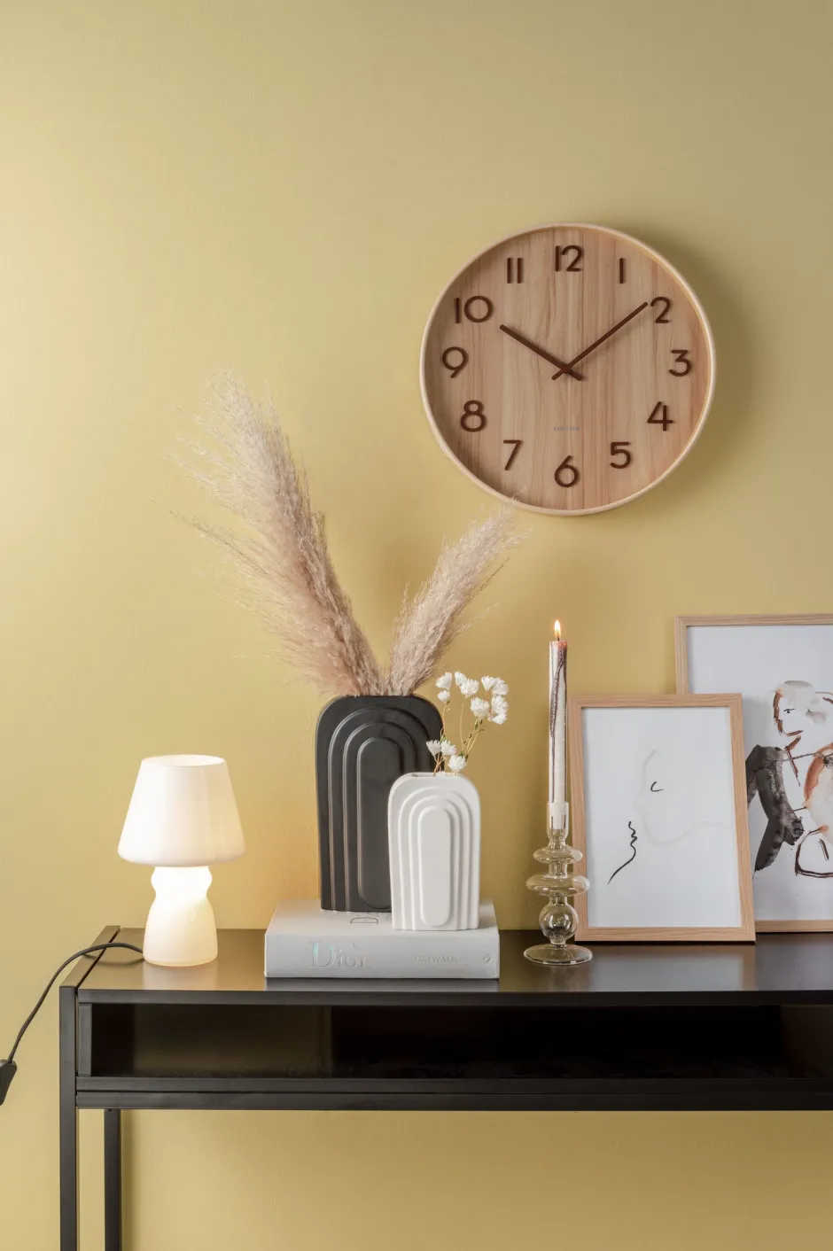 Intratuin PT Living Wanduhr Pure natur D 40 H 4,5 cm| Uhren