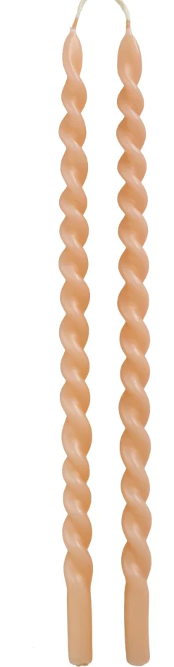 Intratuin Rustik Lys Stabkerzen Swirl rosa 4 Std. 2 St.| Stabkerzen