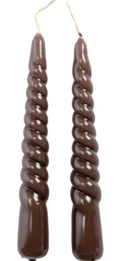 Intratuin Rustik Lys Stabkerzen Swirl mini lila 4 Std. 2 St.| Stabkerzen