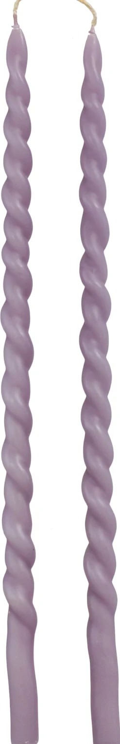 Intratuin Rustik Lys Stabkerzen Swirl violett 4 Std. 2 St.| Stabkerzen