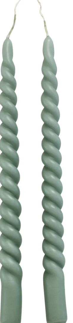 Intratuin Rustik Lys Stabkerzen Swirl grau 8,5 Std. 2 St.| Stabkerzen