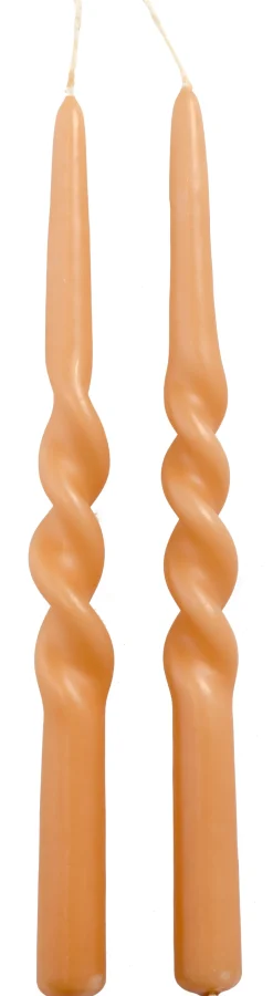 Intratuin Rustik Lys Stabkerzen Swirl rosa 8,5 Std. 2 St.| Stabkerzen