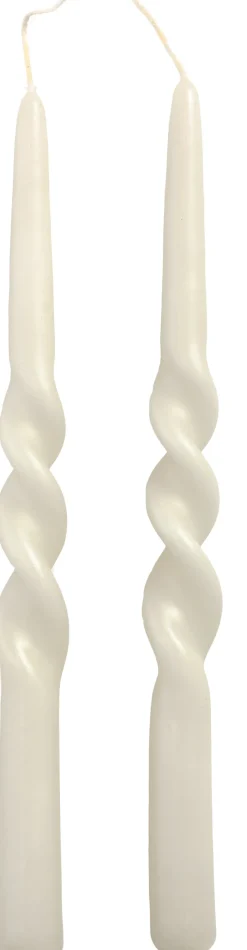 Intratuin Rustik Lys Stabkerzen Swirl grau 8,5 Std. 2 St.| Stabkerzen