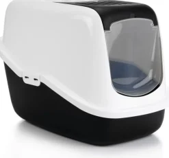Intratuin Savic Katzentoilette Nestor schwarz/weiß 56 x 39 x 39 cm| Katzentoiletten & Zubehör