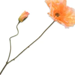 Intratuin Silk-Ka Kunstblume Mohn hellorange 75 cm| Kunstblumen