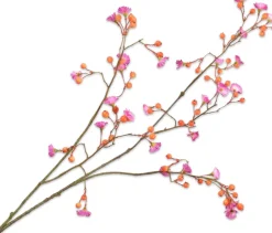 Intratuin Silk-Ka Kunstzweig mit Beeren 96 cm orange| Künstliche Deko-Zweige