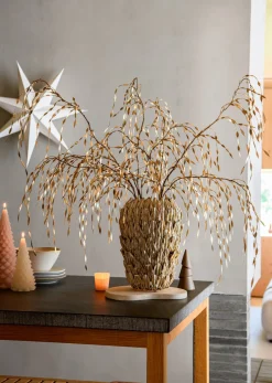 Intratuin Silk-Ka Kunstzweig Ziergras gold 119 cm| Künstliche Deko-Zweige