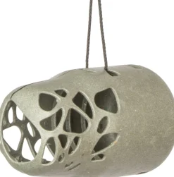 Intratuin Singing Friend Erdnussbutter-Halter Esmee grau 15,5 x 9,5 x 9,5 cm| Gartenvögel|Erdnussbutter-Häuser