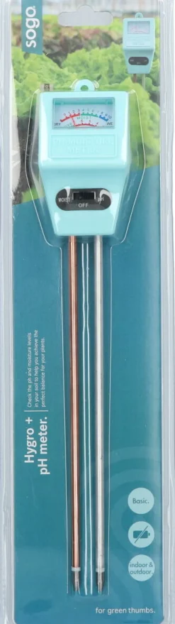Intratuin Sogo pH- & Feuchtigkeitsmesser 38 x 11 x 4 cm| Feuchtigkeitsmesser