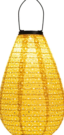 Intratuin Solarleuchte Marrakesh gelb D 20 H 29 cm| Solar Gartenleuchten|Außenleuchten Hängend