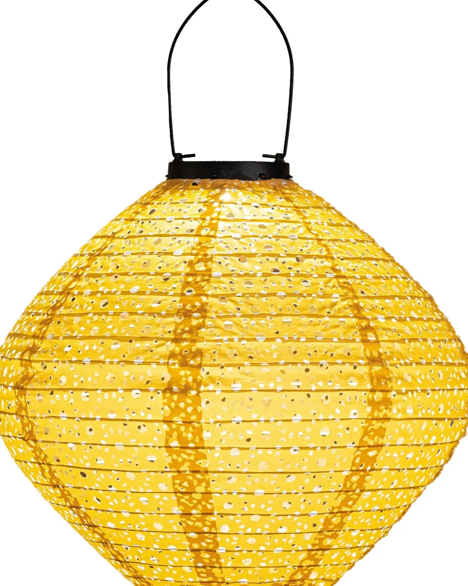 Intratuin Solarleuchte Marrakesh gelb D 29 H 25 cm| Solar Gartenleuchten|Außenleuchten Hängend