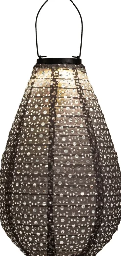 Intratuin Solarleuchte Marrakesh grau D 20 H 29 cm| Solar Gartenleuchten|Außenleuchten Hängend