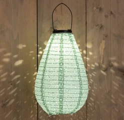 Intratuin Solarleuchte Marrakesh grün D 20 H 29 cm| Solar Gartenleuchten|Außenleuchten Hängend