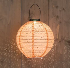 Intratuin Solarleuchte Marrakesh rosa D 25,5 H 25,5 cm| Solar Gartenleuchten|Außenleuchten Hängend