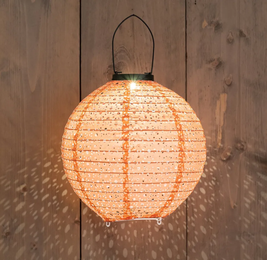 Intratuin Solarleuchte Marrakesh rosa D 25,5 H 25,5 cm| Solar Gartenleuchten|Außenleuchten Hängend