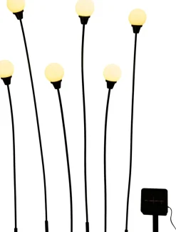 Intratuin Solarstecker Fireflies LED D 4,5 H 48/57 cm warm weiß| Solar Gartenleuchten