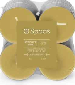 Intratuin Spaas Duftkerze Essential collection Shimmering Smile beige 10 Std. D 6 H 2,1 cm 8 St.| Teelichter|Duftkerzen