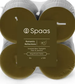 Intratuin Spaas Duftkerze Essential collection Romantic Reflect grün 10 Std. D 6 H 2,1 cm 8 St.| Teelichter|Duftkerzen