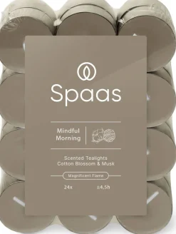 Intratuin Spaas Duftkerze Essential Collection Mindful Morning taupe 4,5 Stunden D 3,5 H 1,6 cm 24 St.| Teelichter|Duftkerzen