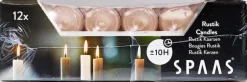 Intratuin Spaas Stabkerzen Rustic beige H 25 cm 12 St.| Stabkerzen