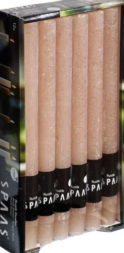 Intratuin Spaas Stabkerzen Rustic beige H 25 cm 12 St.| Stabkerzen