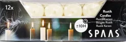 Intratuin Spaas Stabkerzen Rustic elfenbein H 25 cm 12 St.| Stabkerzen