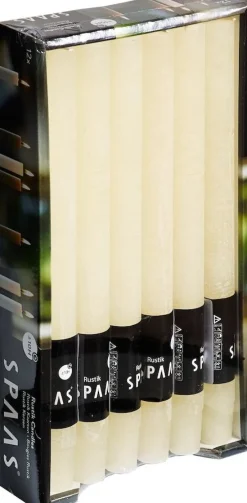 Intratuin Spaas Stabkerzen Rustic elfenbein H 25 cm 12 St.| Stabkerzen