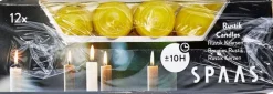 Intratuin Spaas Stabkerzen Rustic gelb H 25 cm 12 St.| Stabkerzen