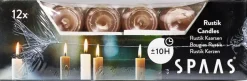 Intratuin Spaas Stabkerzen Rustic taupe H 25 cm 12 St.| Stabkerzen