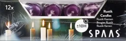 Intratuin Spaas Stabkerzen Rustic violett H 25 cm 12 St.| Stabkerzen