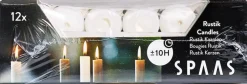 Intratuin Spaas Stabkerzen Rustic weiß H 25 cm 12 St.| Stabkerzen