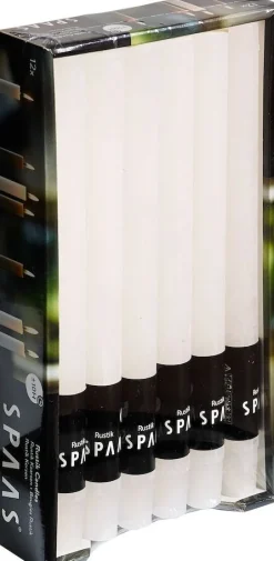 Intratuin Spaas Stabkerzen Rustic weiß H 25 cm 12 St.| Stabkerzen