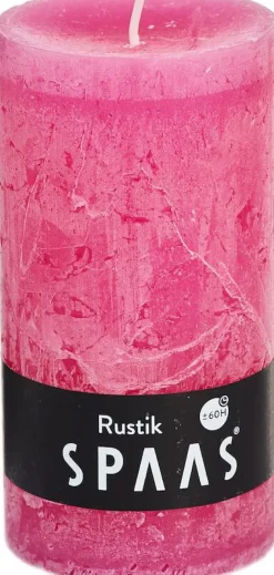 Intratuin Spaas Stumpenkerze Rustic pink D 7 cm H 13 cm| Stumpenkerzen