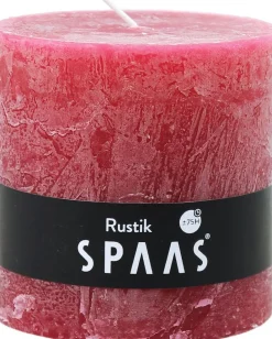 Intratuin Spaas Stumpenkerze Rustic rot D 10 cm H 10 cm| Stumpenkerzen
