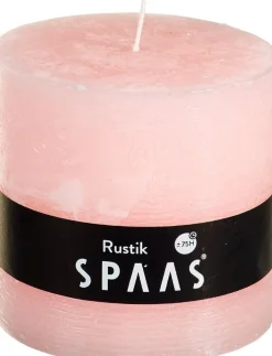 Intratuin Spaas Stumpenkerze Rustic rosa D 10 cm H 10 cm| Stumpenkerzen