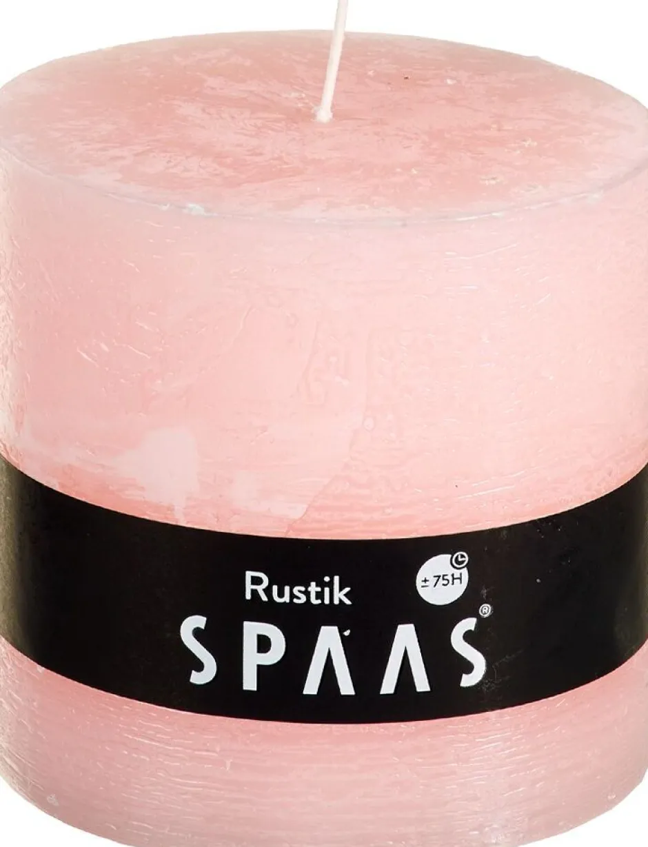 Intratuin Spaas Stumpenkerze Rustic rosa D 10 cm H 10 cm| Stumpenkerzen