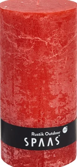 Intratuin Spaas Stumpenkerze Rustic rot D 10 cm H 20 cm| Stumpenkerzen