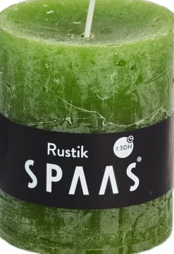 Intratuin Spaas Stumpenkerze Rustic olivgrün D 7 cm H 8 cm| Stumpenkerzen