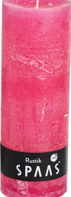 Intratuin Spaas Stumpenkerze Rustic pink D 6,8 cm H 19 cm| Stumpenkerzen