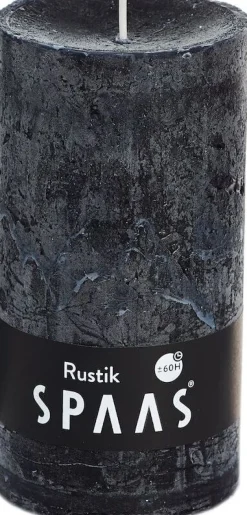Intratuin Spaas Stumpenkerze Rustic schwarz D 7 cm H 13 cm| Stumpenkerzen