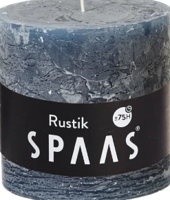 Intratuin Spaas Stumpenkerze Rustic petrolblau D 10 cm H 10 cm| Stumpenkerzen