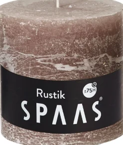 Intratuin Spaas Stumpenkerze Rustic taupe D 10 cm H 10 cm| Stumpenkerzen
