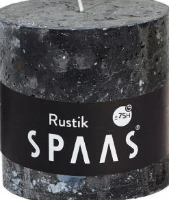 Intratuin Spaas Stumpenkerze Rustic schwarz D 10 cm H 10 cm| Stumpenkerzen