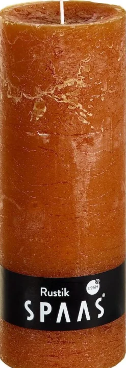 Intratuin Spaas Stumpenkerze Rustic zimtbraun D 6,8 cm H 19 cm| Stumpenkerzen
