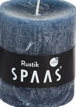 Intratuin Spaas Stumpenkerze Rustic petrolblau D 7 cm H 8 cm| Stumpenkerzen