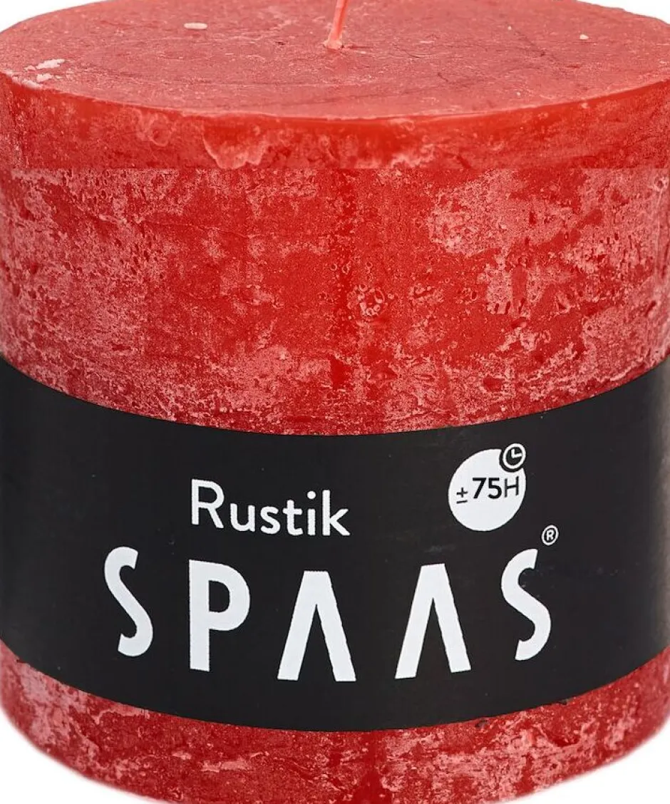 Intratuin Spaas Stumpenkerze Rustic rot D 10 cm H 10 cm| Stumpenkerzen