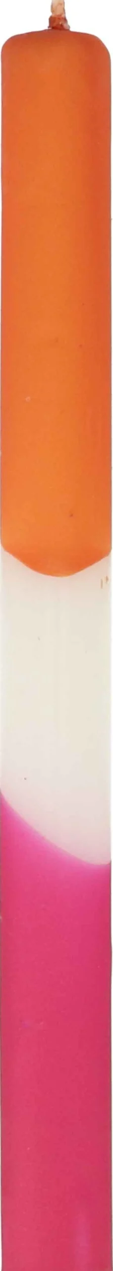 Intratuin Stabkerze Duo Dip Dinner orange / rosa 10 Std. D 2 H 25 cm| Stabkerzen