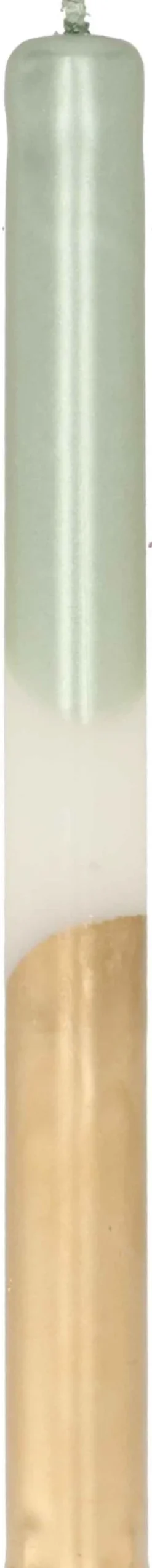 Intratuin Stabkerze Duo Dip Dinner mint / gold 10 Std. D 2 H 25 cm| Stabkerzen