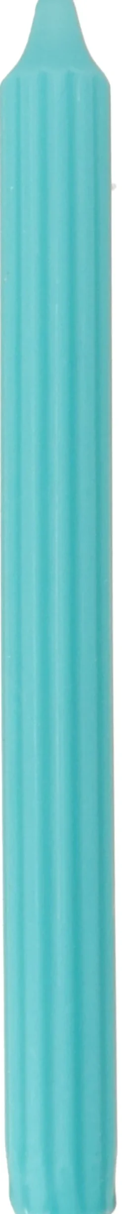 Intratuin Stabkerze Ribbed blau 7 Std. D 2,2 H 24 cm| Stabkerzen