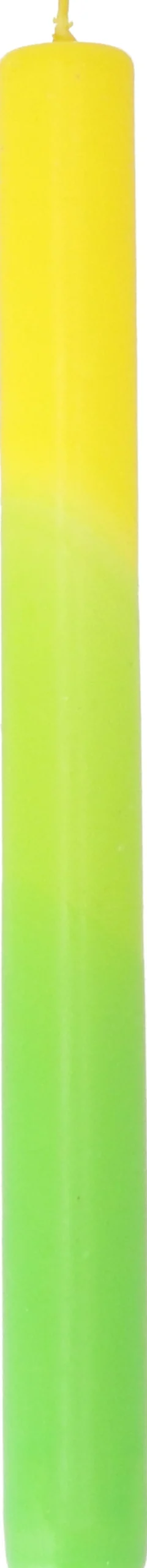 Intratuin Stabkerze Triple dipped gelb/grün 7,5 Std. D 2,2 H 25 cm| Stabkerzen
